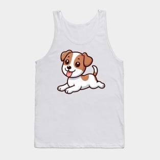 Jack Russell Terrier puppy lying down Tank Top